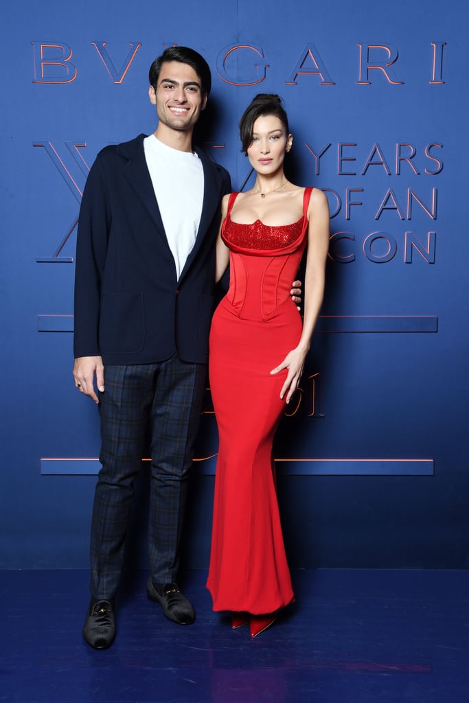 Bella Hadid Red Versace Dress February 2019 Bella Hadid Red Versace Dress February 2019