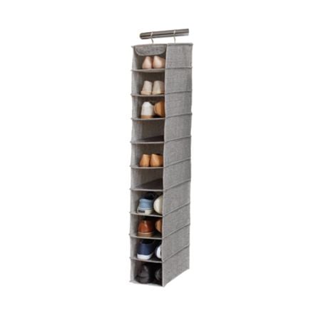 Squared Away Arrow Weave 10-Shelf Deluxe Clothing and Shoe Organizer