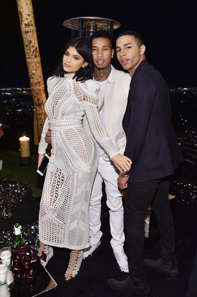Kylie Jenner and Tyga coordinated in all white.