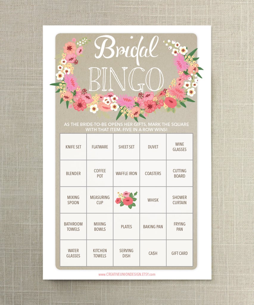 Printable Bridal Shower Games Popsugar Love And Sex