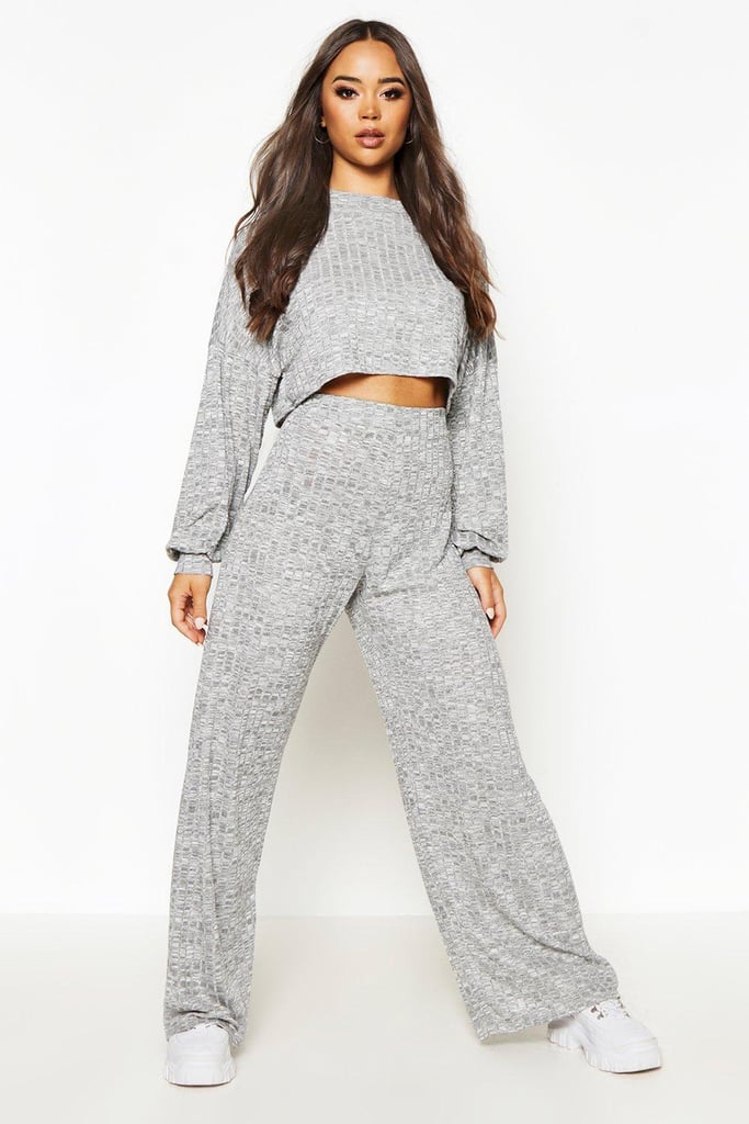 Oversized Slouch Crop Top& Trouser Coord Set