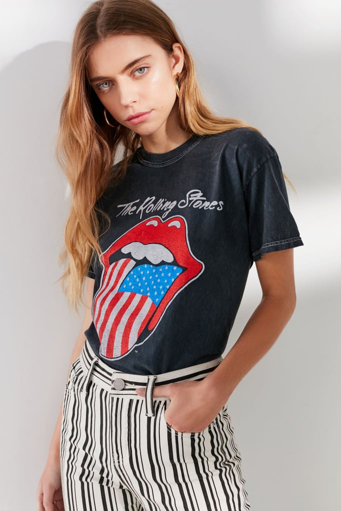 Urban Outfitters Rolling Stones American Flag Lips Tee