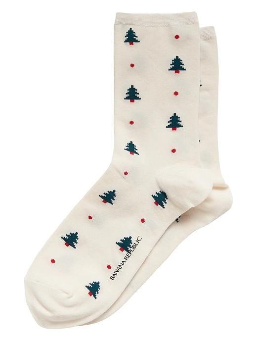 Holiday Tree Crew Socks