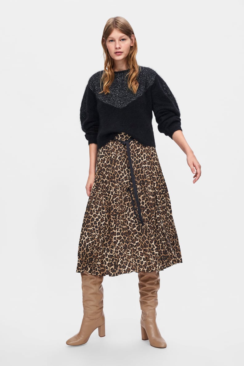 My Pick: Zara Animal Print Pleated Skirt