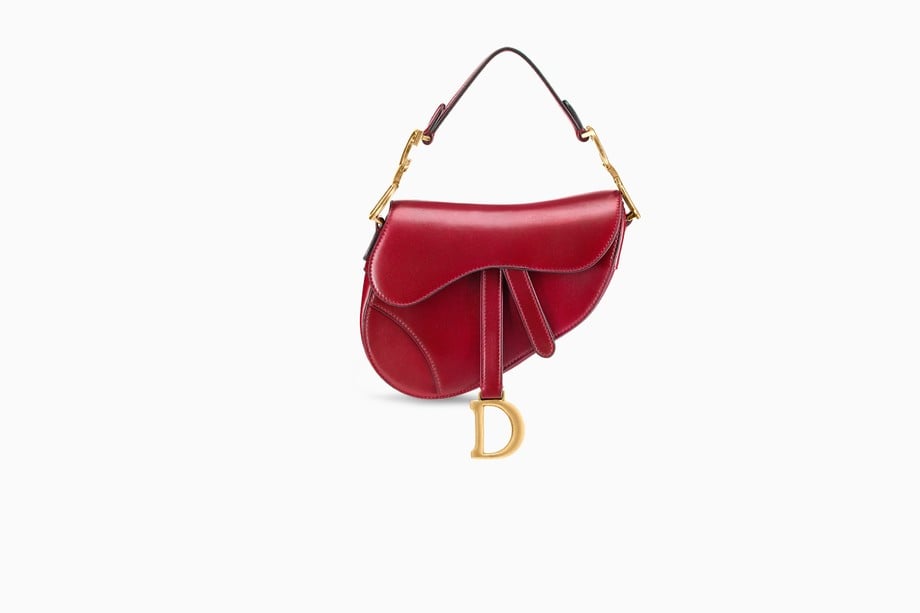 Dior Dark Red Leather Saddle Bag Dior  TLC