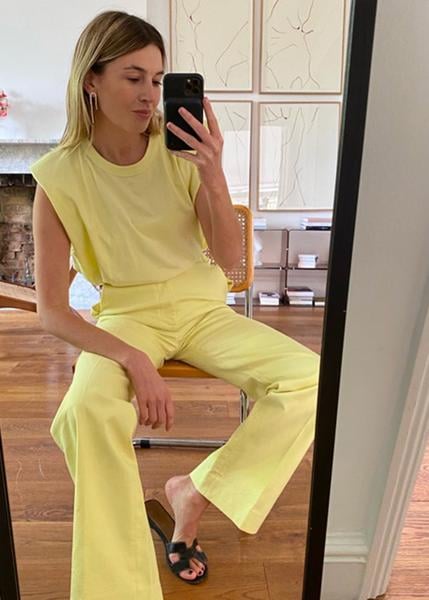 Frankie Shop x Camille Charrière Eva Padded Shoulder Muscle T-Shirt