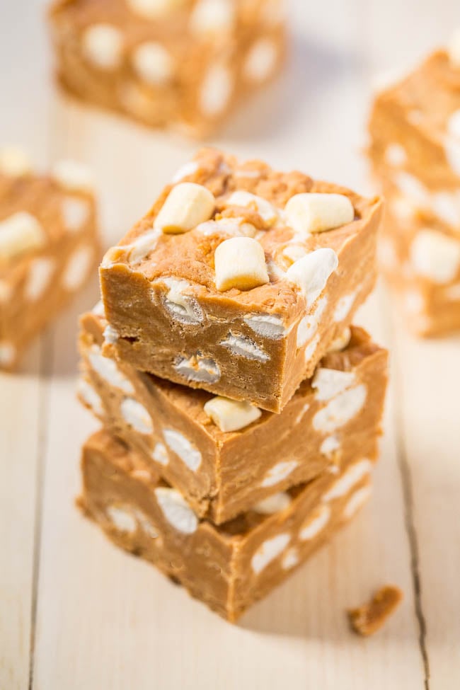 Peanut Butter Butterscotch Marshmallow Fudge No Bake