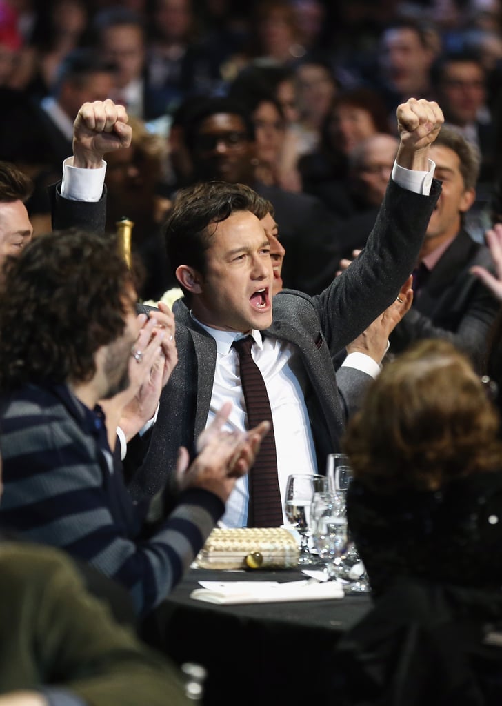 Joseph Gordon-Levitt cheered at the People's Choice Awards.
Joseph Gordon-Levitt cheered at the People's Choice Awards.
