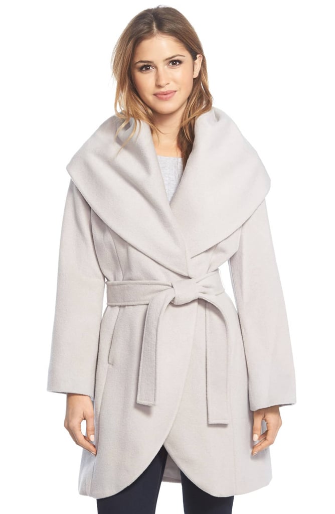 T Tahari Wool Blend Belted Wrap Coat | Nordstrom End of Season Sale ...