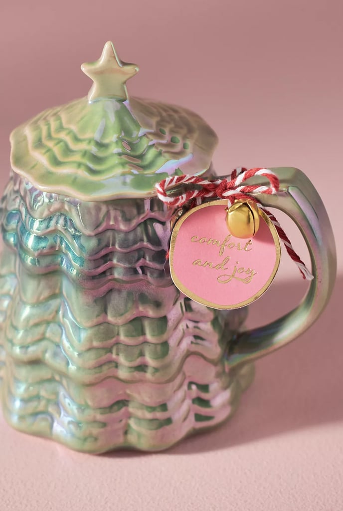 Anthropologie's Iridescent Christmas Tree Mug