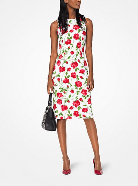 Michael Kors Rose Stretch-Cady Sheath Dress