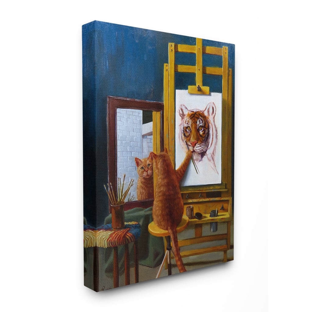 Cat Confidence Self Portrait Wall Art Canvas