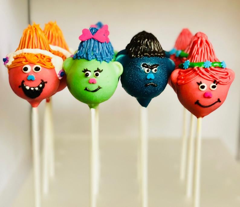 Trolls-Inspired Cake Pops