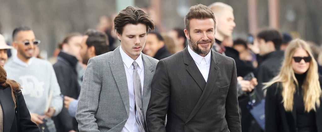 David and Cruz Beckham Sit Front Row at Paris Fashion Week