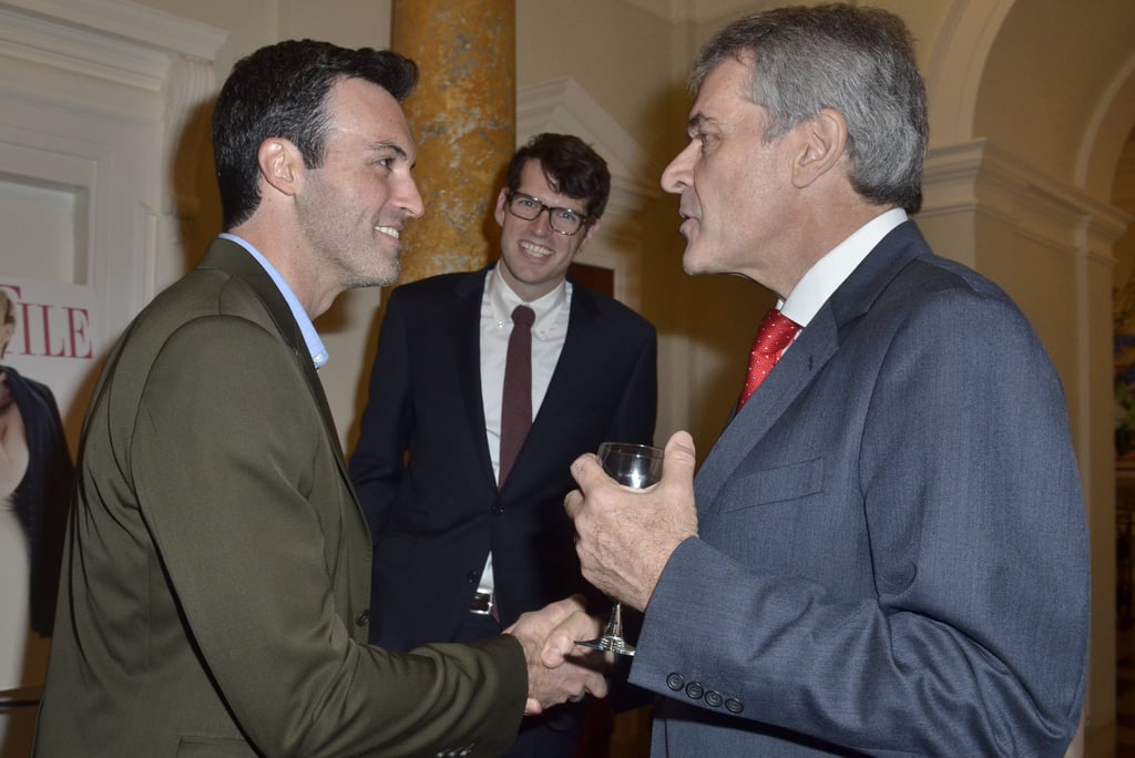 Timothy Simons couldn't help but chuckle as his Veep costar Reid Scott chatted with British Ambassador Peter Westmacott.
