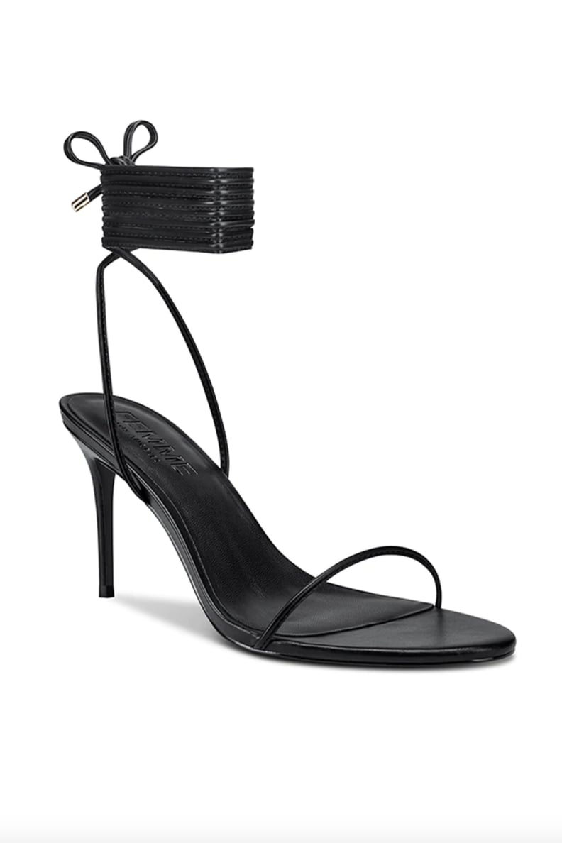 Femme LA Barely There Lace Up Heels