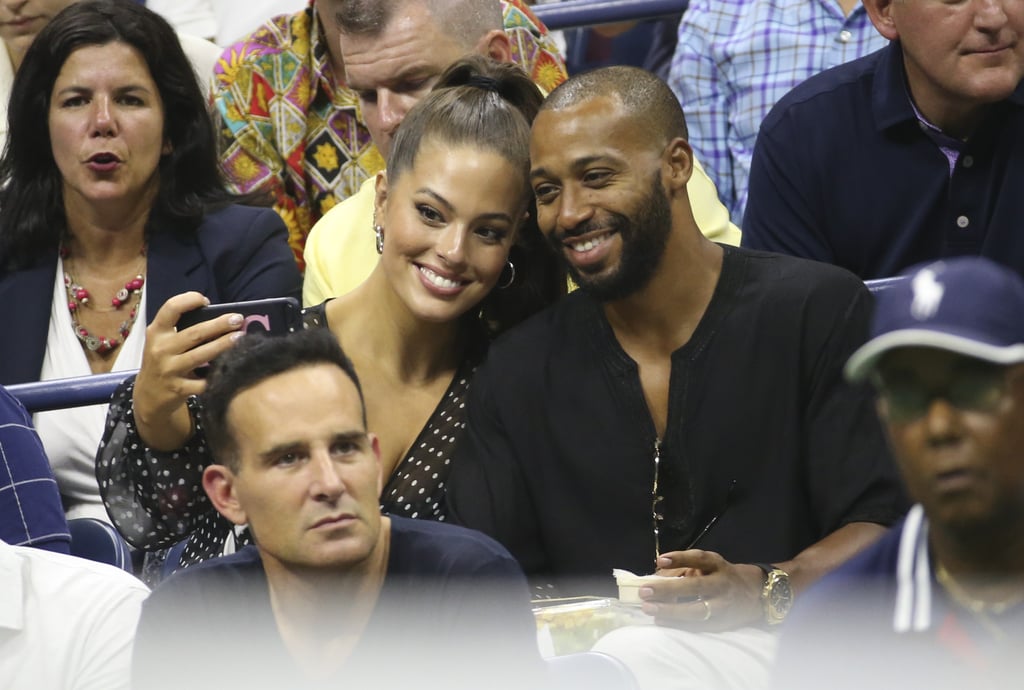 Ashley Graham and Justin Ervin at the 2018 US Open