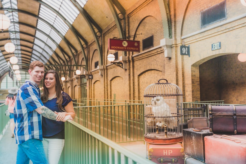 Engagement Photos at the Wizarding World of Harry Potter