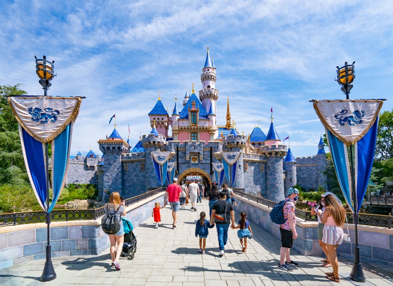 ANAHEIM, CA - JUNE 06: General views of Sleeping Beauty Castle at Disneyland, which has recently reopened after being closed to the public for over a year on June 06, 2021 in Anaheim, California.  (Photo by AaronP/Bauer-Griffin/GC Images)