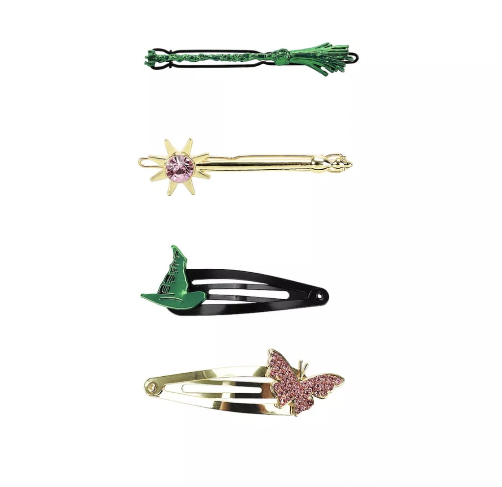 "Wicked" Magical Icons 4-Piece Hair Clip Set ($14)
Add a touch of magic to your next hairstyle with these bewitching hair clips. The darling accessories pull inspiration from the "Wicked" film in their design, with accents that depict Elphaba's broomstick and Glinda's signature wand.