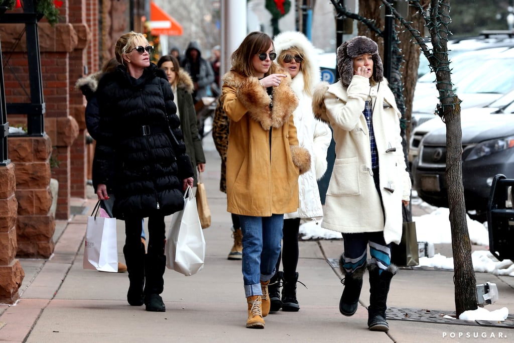 Kate Hudson and Dakota Johnson in Aspen December 2015
