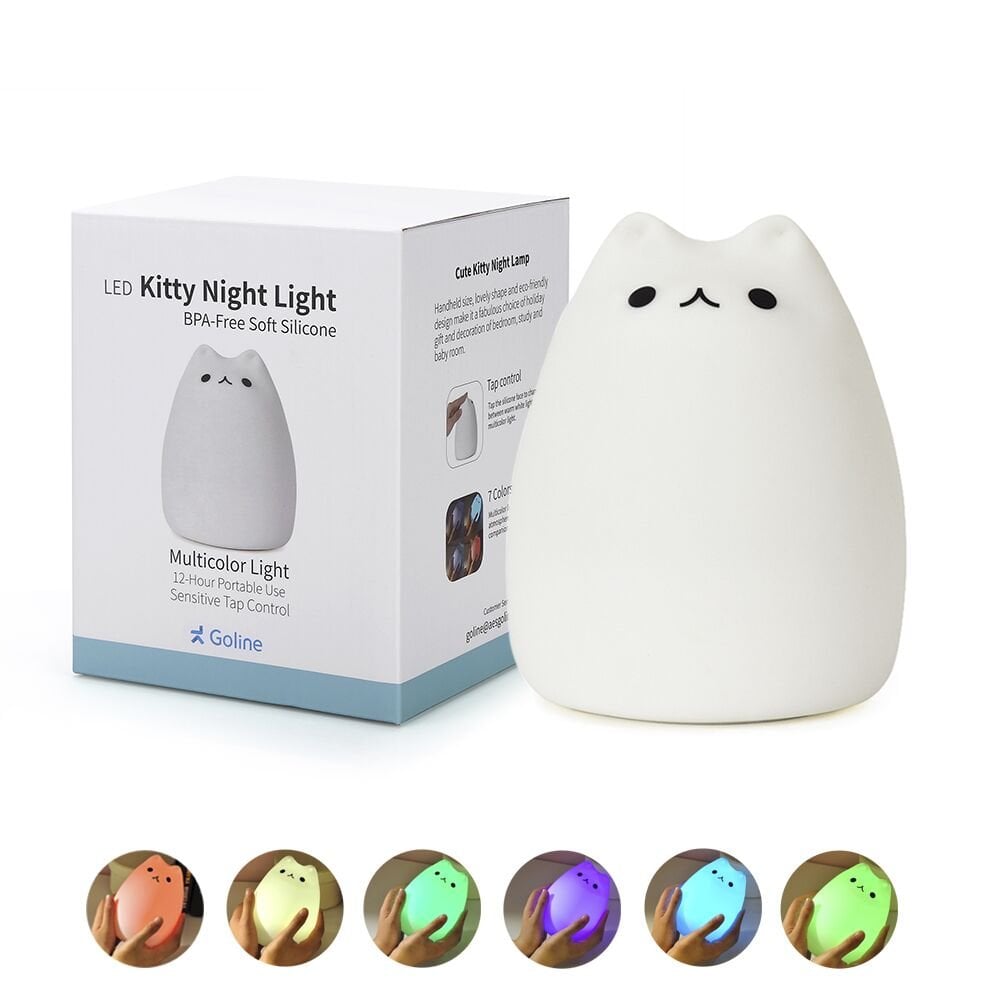 Color-Changing Silicone Cat Lamp