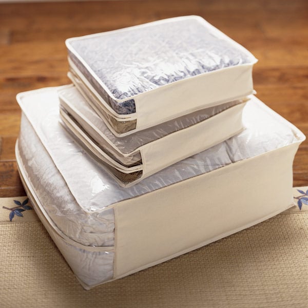 Natural Cotton/PEVA Storage Bags