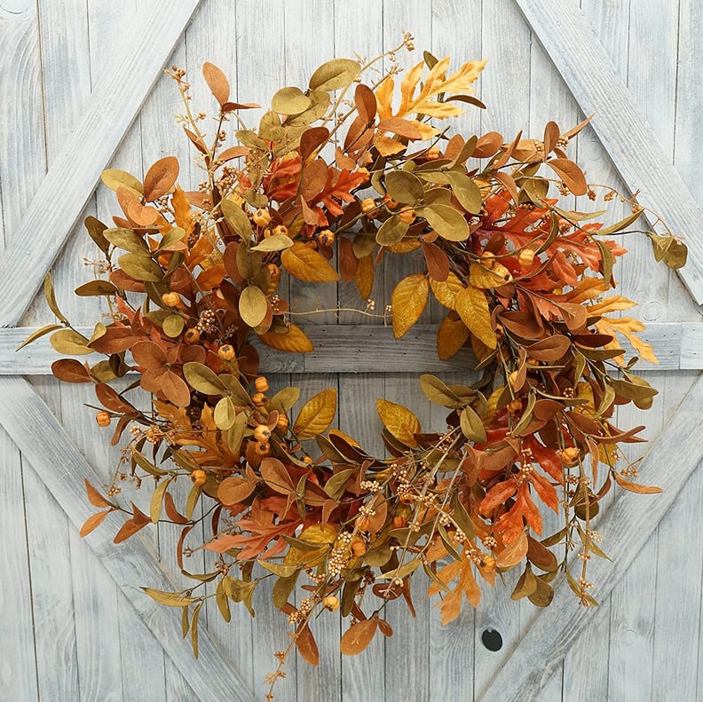 A Fall Wreath: Artificial Fall Wreath for Front Door