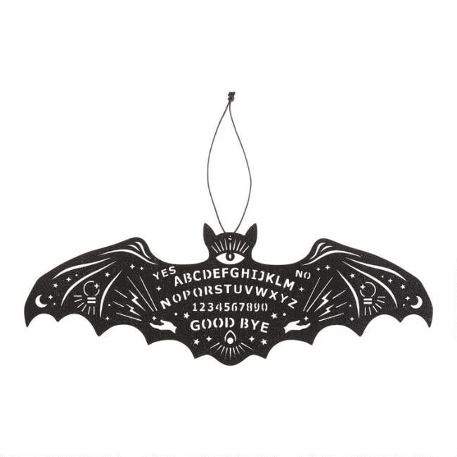 Black Wood Mystic Bat Hanging Decor
