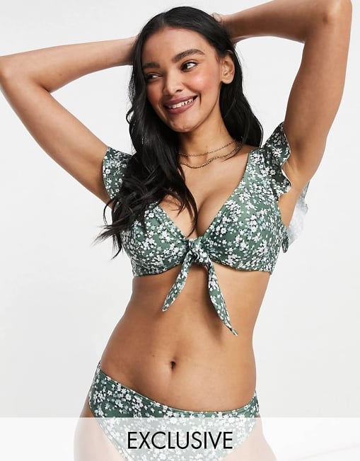 ASOS Peek & Beau Fuller Bust Exclusive Underwired Ruffle Bikini