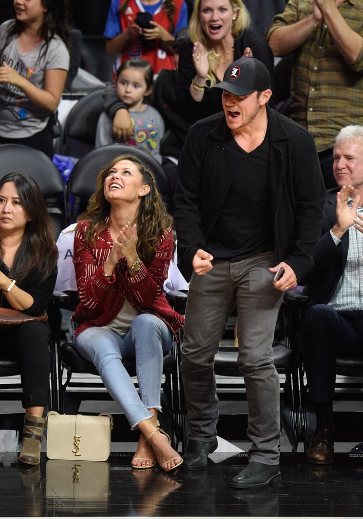 Nick and Vanessa Lachey at Clippers Game March 2016