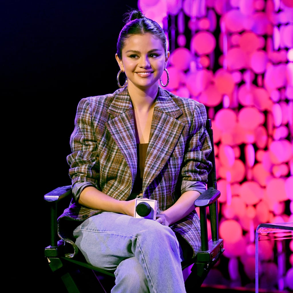 Selena Gomez Clueless-Inspired Plaid Blazer at Album Release