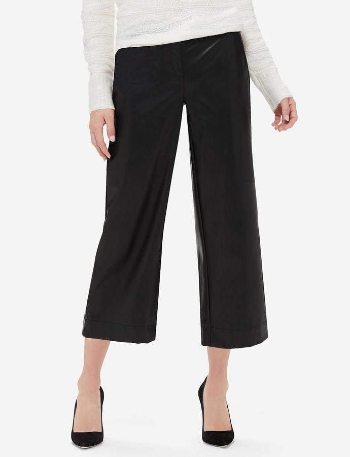 The Limited Faux Leather Culottes ($100)