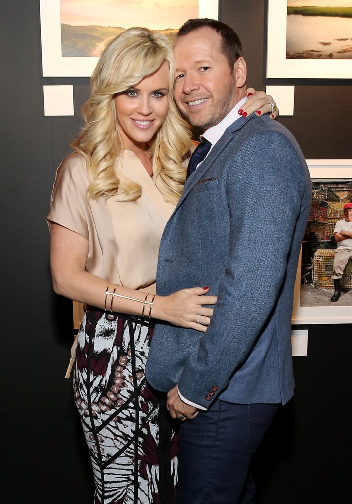 Newlyweds Jenny McCarthy and Donnie Wahlberg cozied up at a Boston art gallery on Wednesday.
