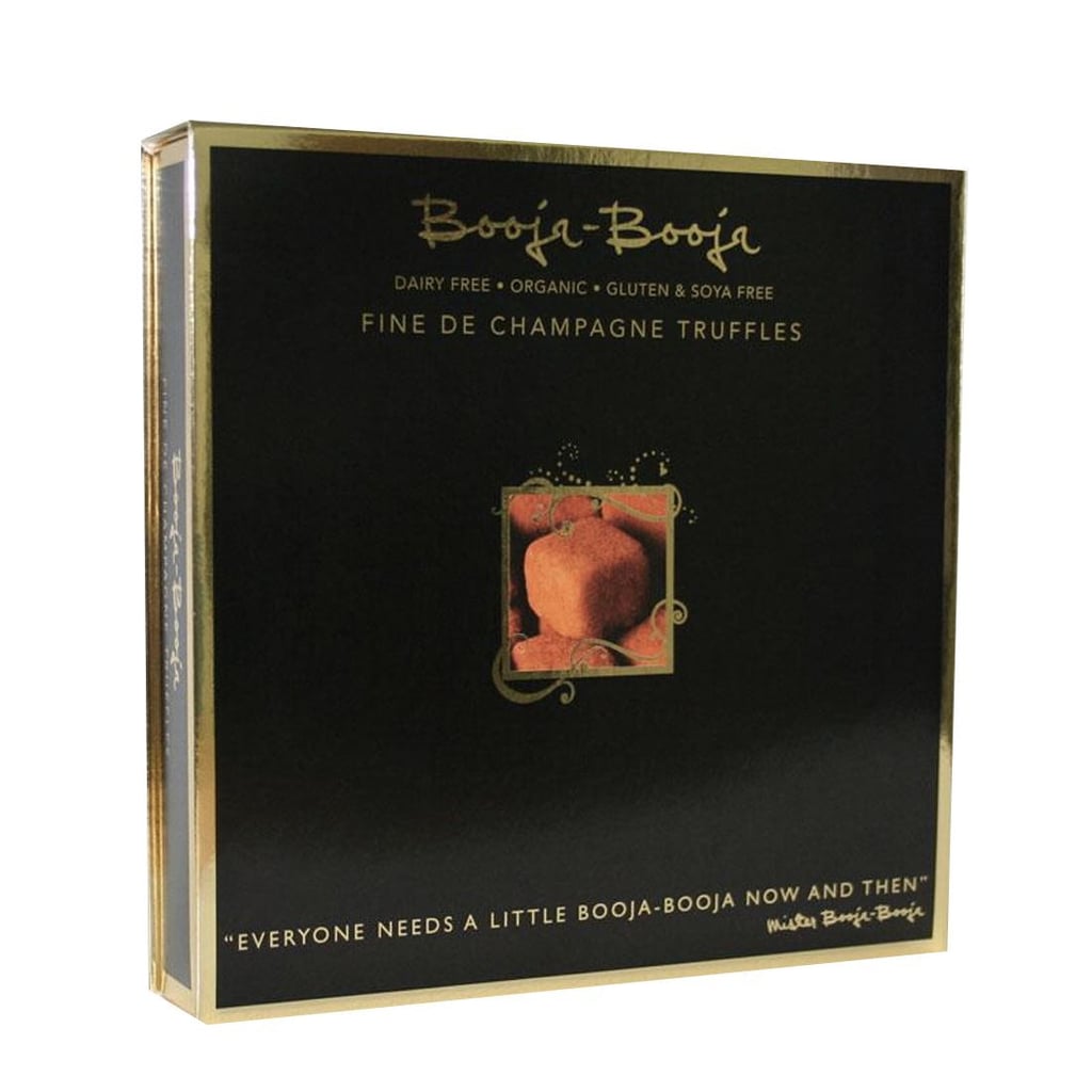Booja Booja chocolates are hand-crafted, organic, and gluten and soy free. They are decadently rich and creamy with sophisticated, elegant packaging. It's pretty obvious why I love this; everyone will love this gift.  
Booja Booja Champagne Truffles ($10)