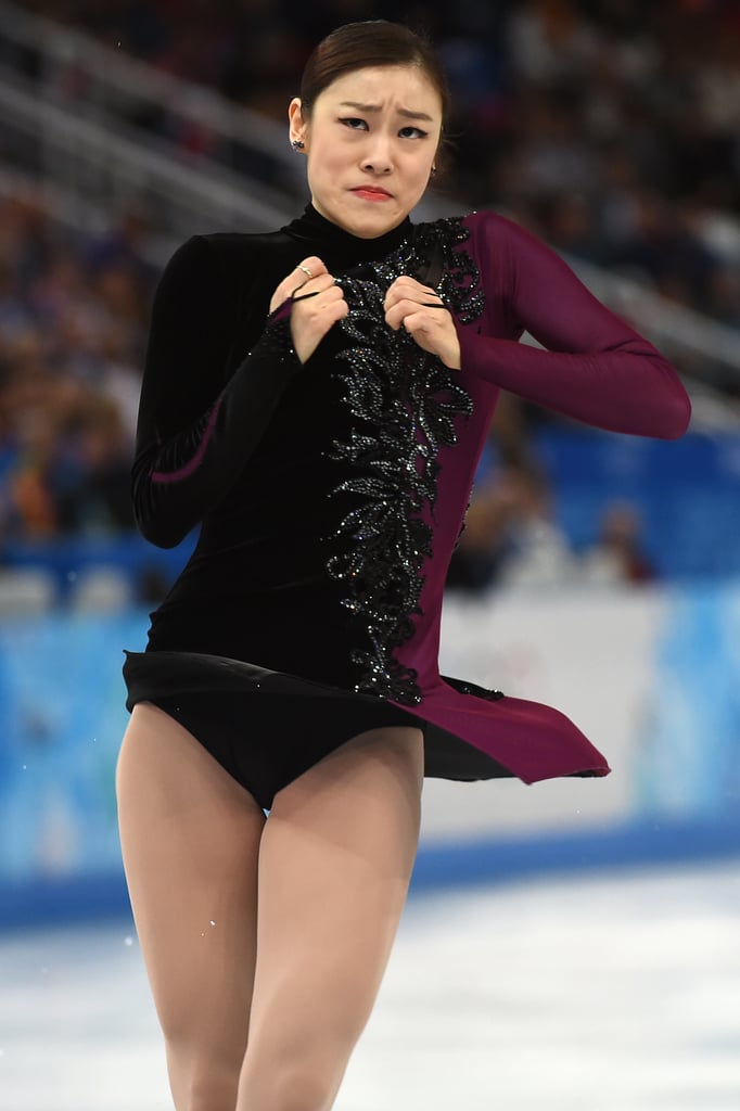 South Korean figure skating queen Yuna Kim skated last.