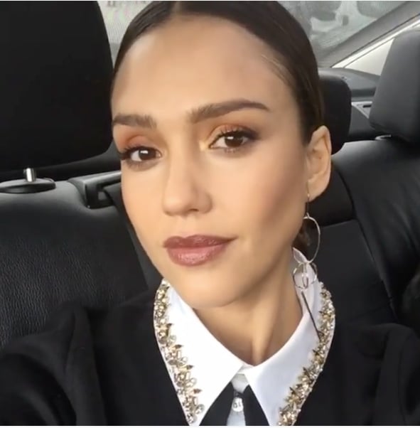 Jessica Alba's Makeup at Paris Fashion Week Fall 2016
