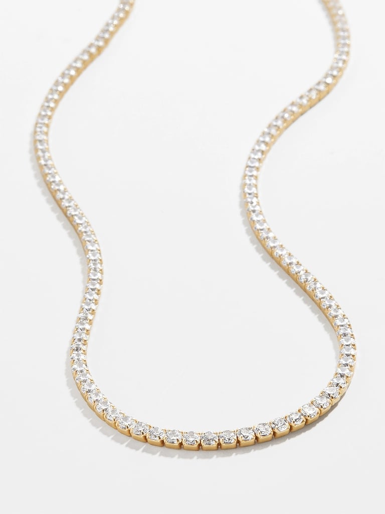 A Classic Piece: BaubleBar Bennett 18K Gold Tennis Necklace