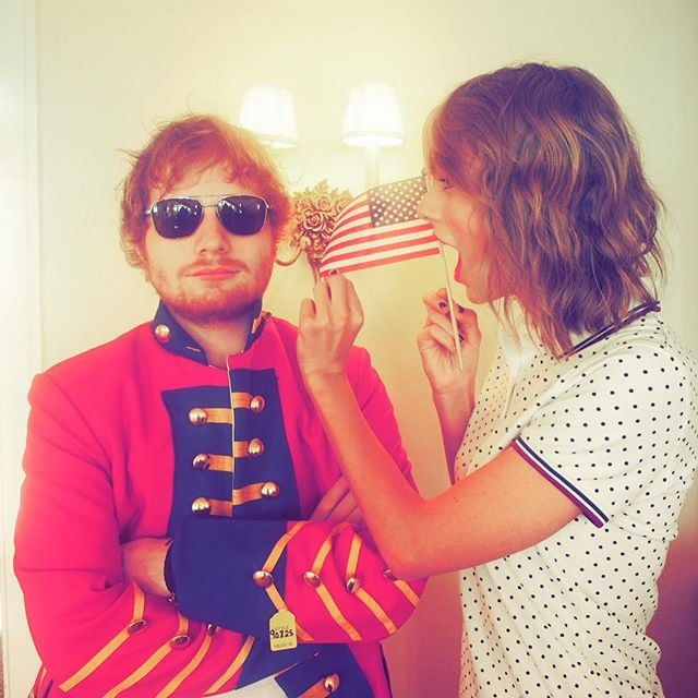 But Ed Sheeran chose to rep the Brits like it was 1812.