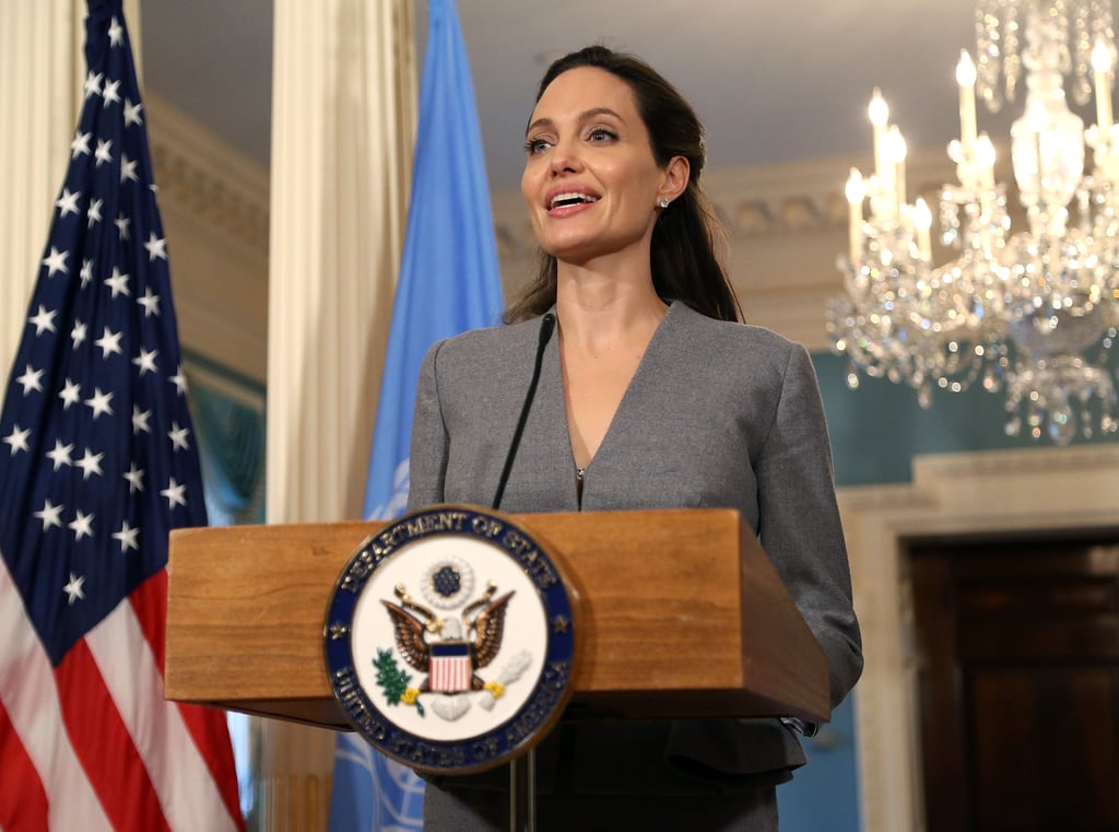 Angelina Jolie at US State Department on World Refugee Day