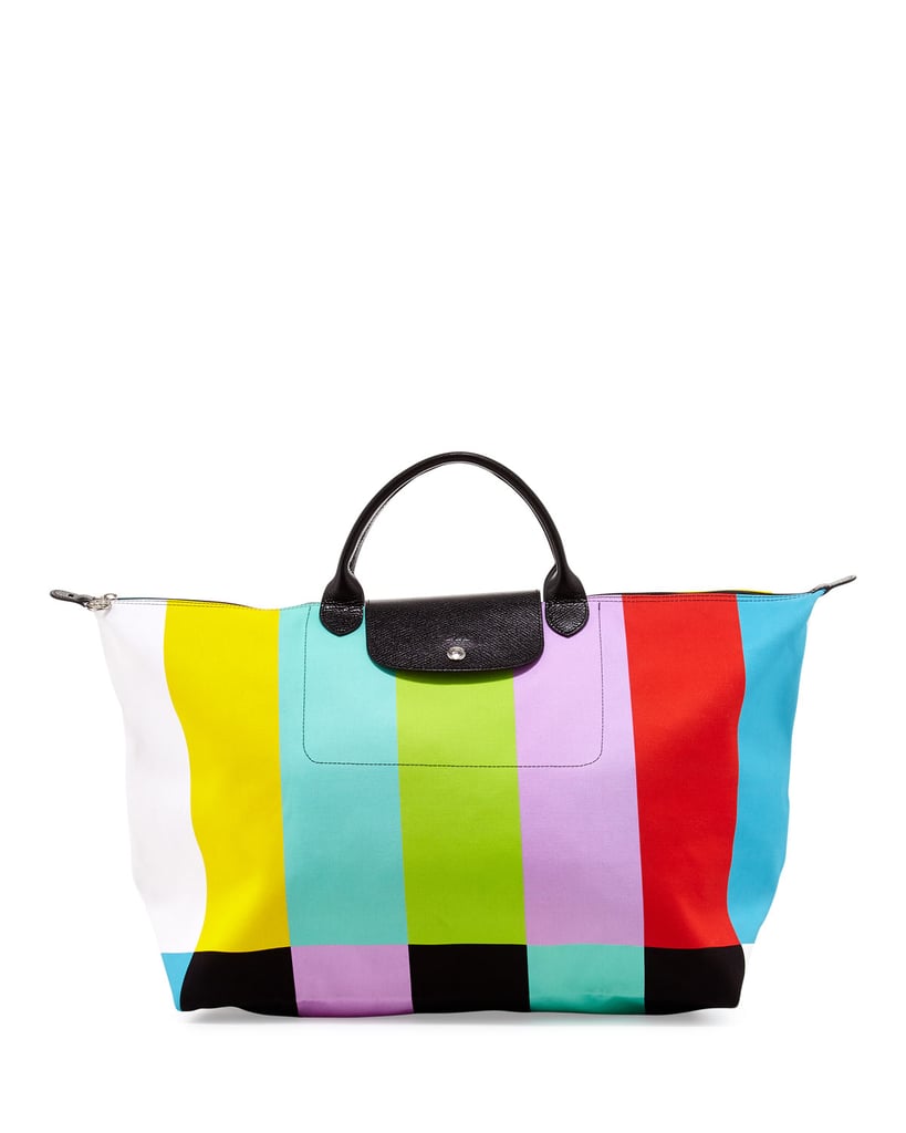Longchamp Color Bar Canvas Bag