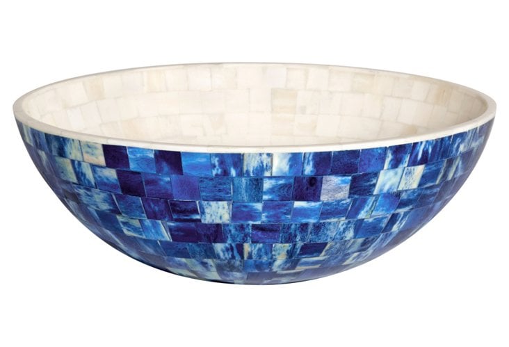 Mela Artisans Congo in Indigo Decorative Bowl ($235)