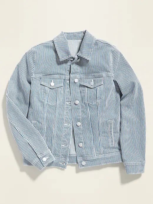 Old Navy Railroad-Stripe Jean Jacket