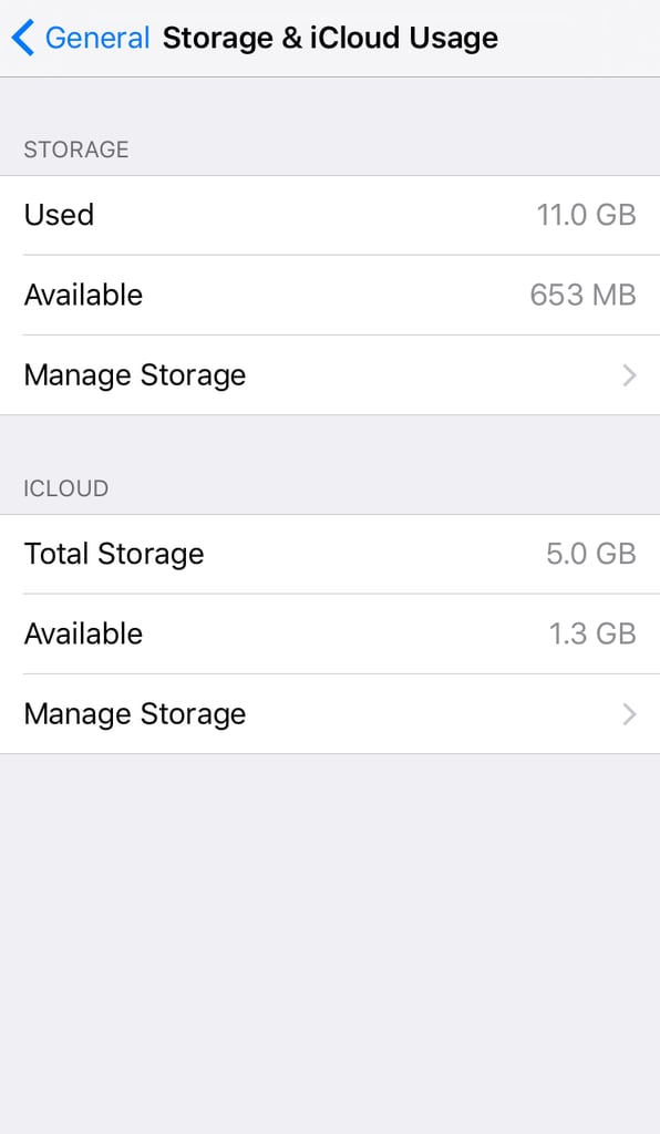 We started off with almost no storage.