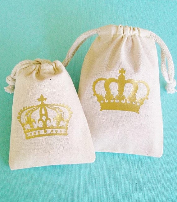 Royal Crown Party Favor Bags Royal Wedding Party Ideas POPSUGAR