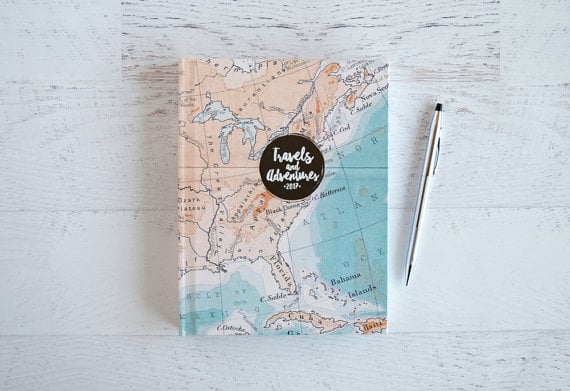 Personalized Hardcover Travel Journal