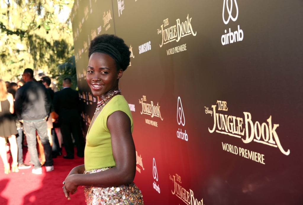 Lupita Nyong'o and Brother at The Jungle Book Premiere