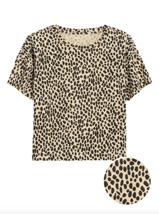 Slub Cotton-Modal Boxy Cropped T-Shirt