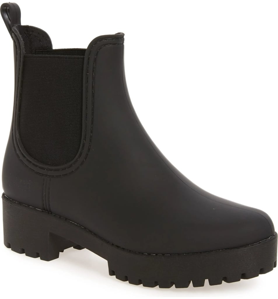 Black Rain Boots: Jeffrey Campbell Cloudy Waterproof Chelsea Rain Boot