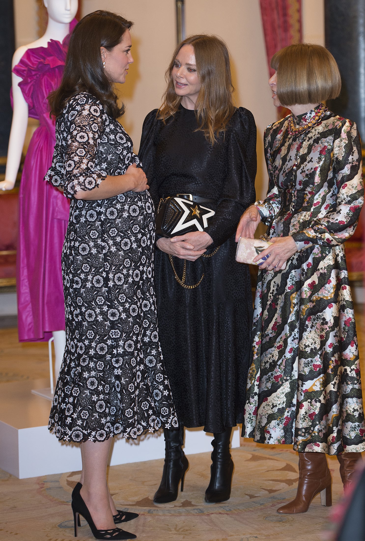 Kate Middleton Black and White Floral Erdem Dress POPSUGAR